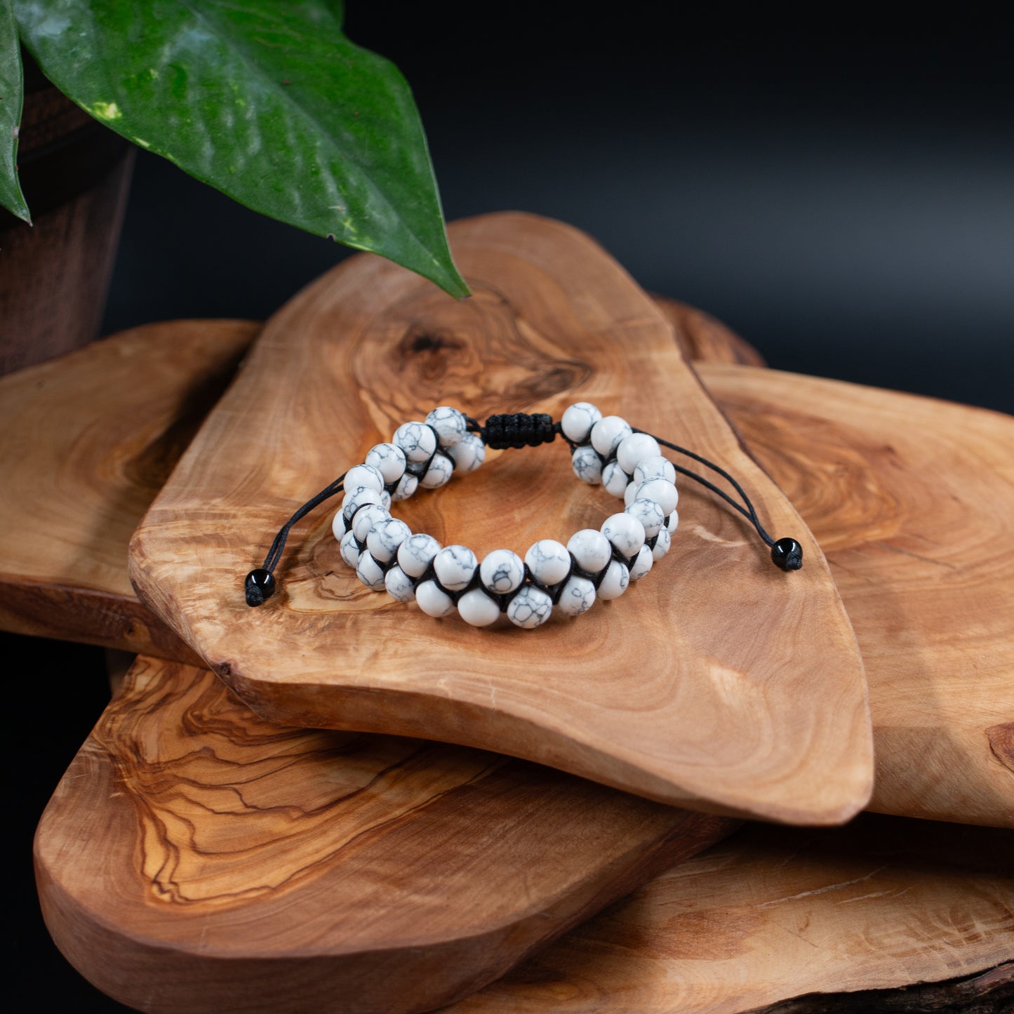 Howlite - Double Bead Matte Bracelet