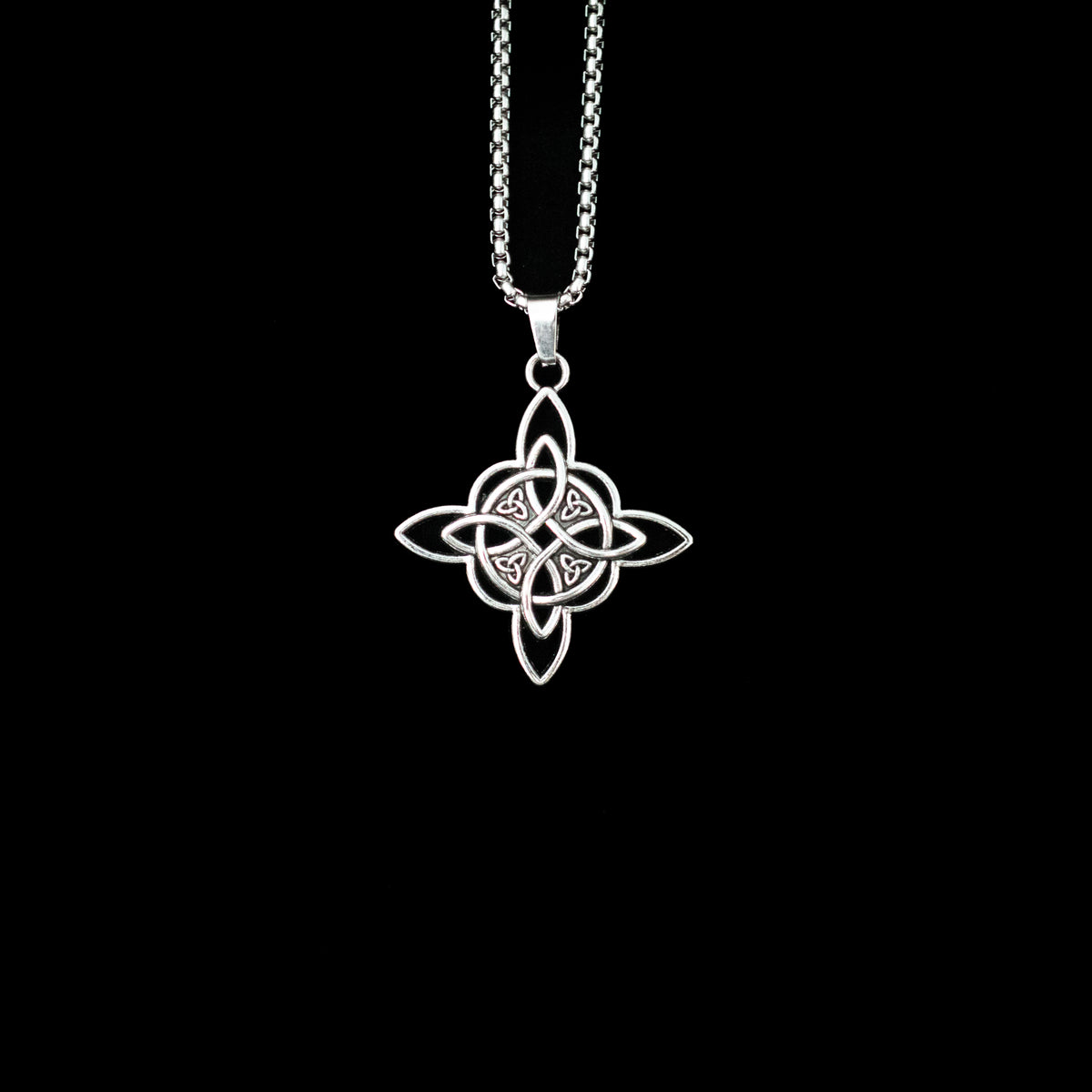 Stainless Witches Knot Pendant Necklace