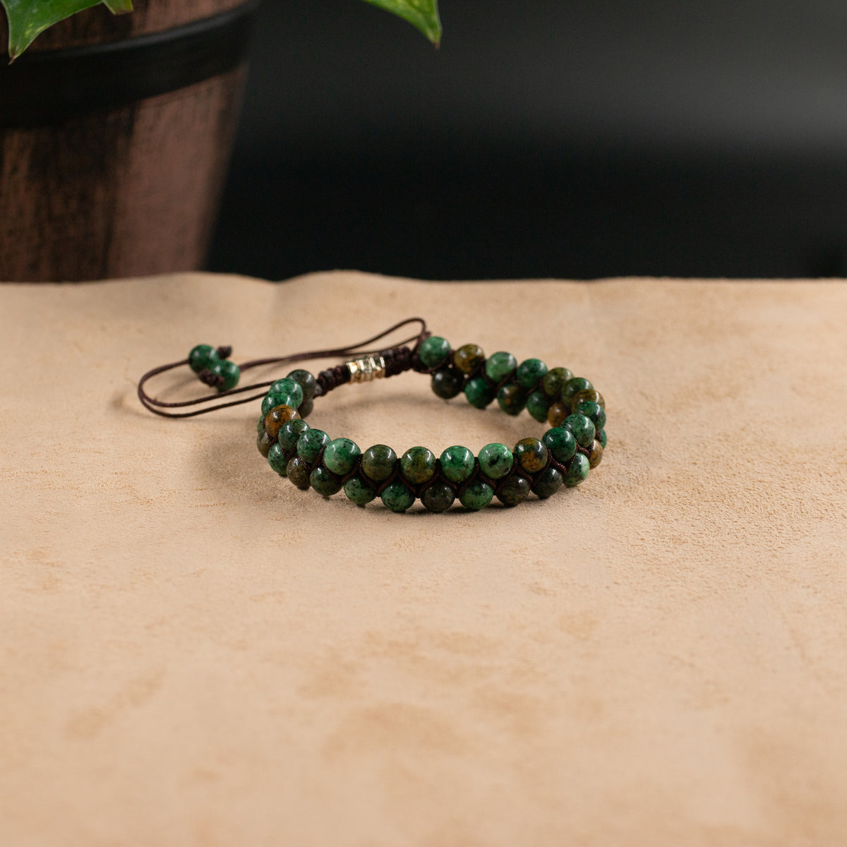 African Turquoise - Double-Beaded Bracelet
