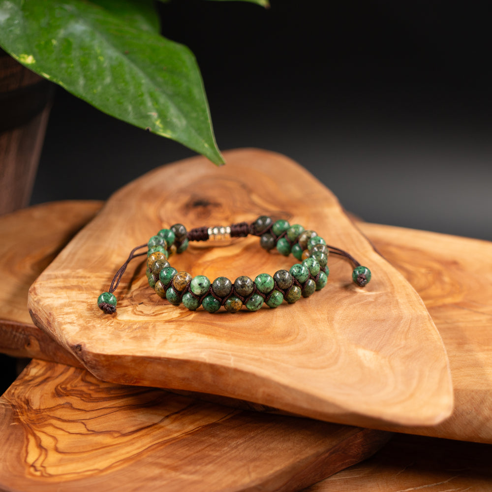 African Turquoise - Double-Beaded Bracelet