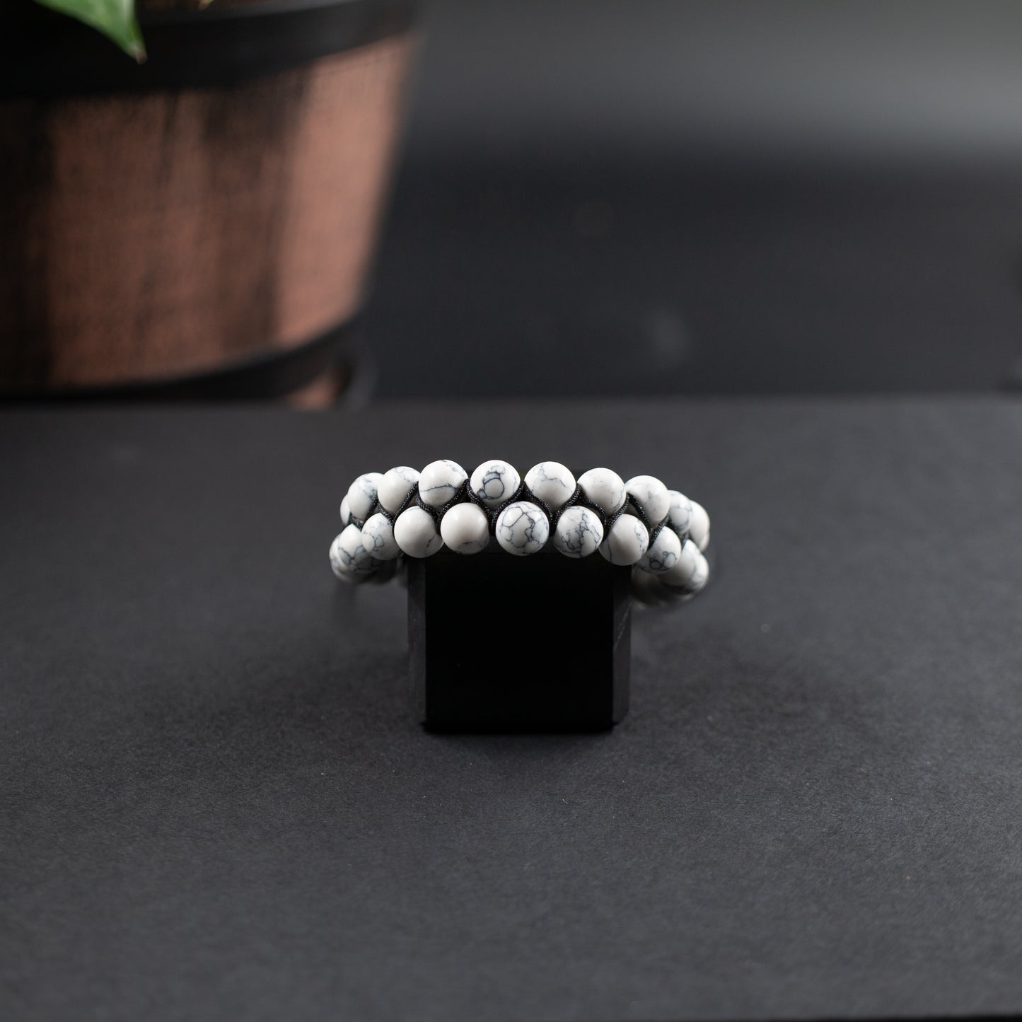 Howlite - Double Bead Matte Bracelet