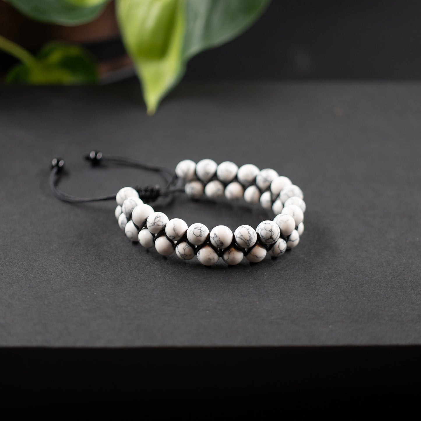 Howlite - Double Bead Matte Bracelet