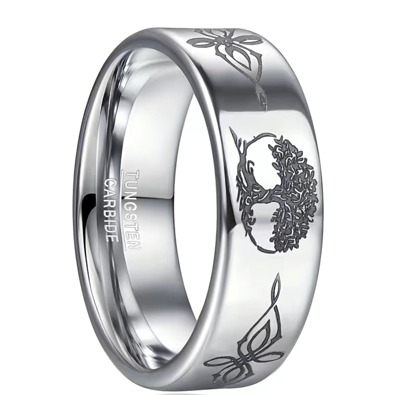 Stainless Hope Tree & Celtic Knot Ring