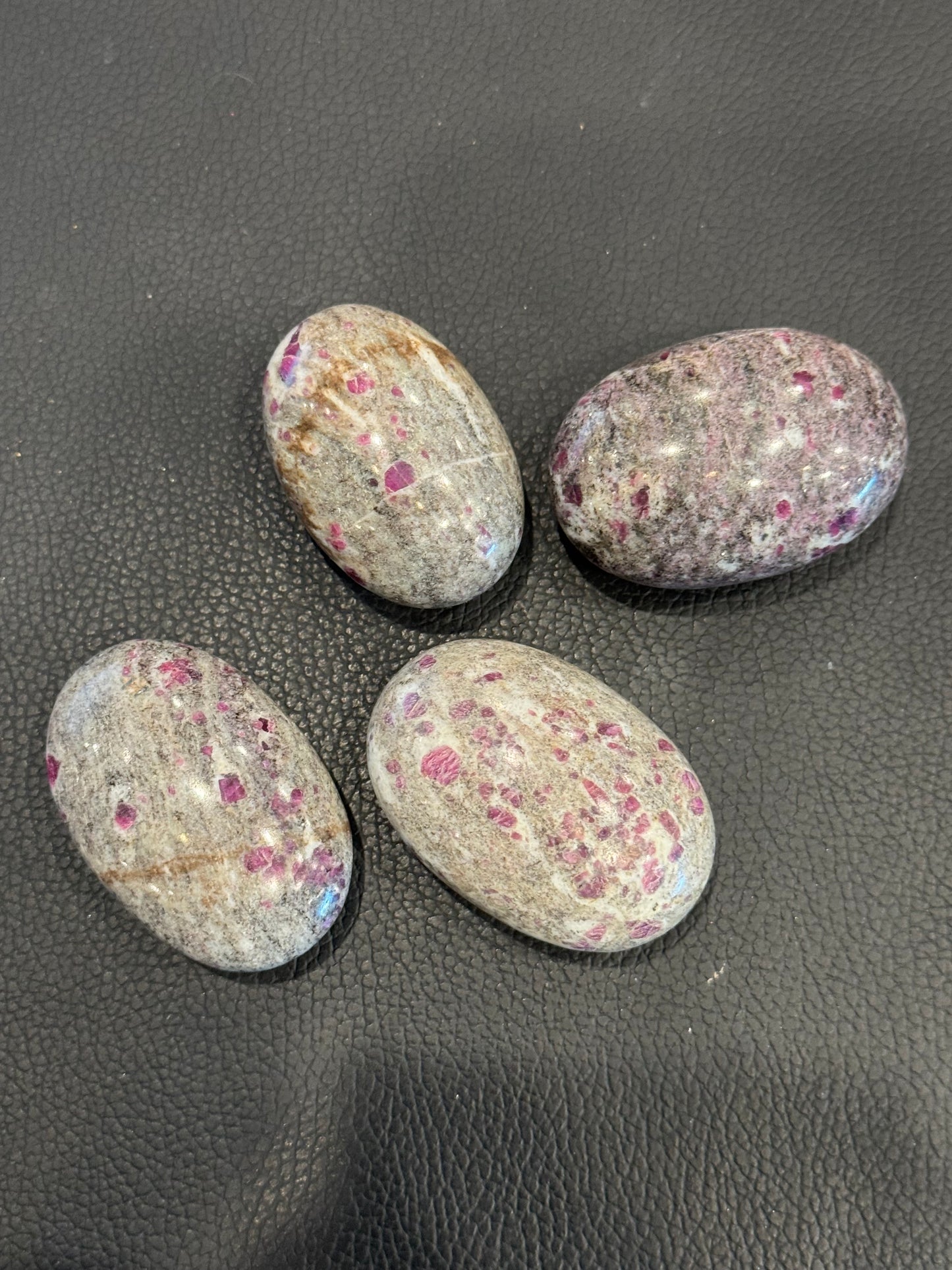Ruby Feldspar Palm Stones