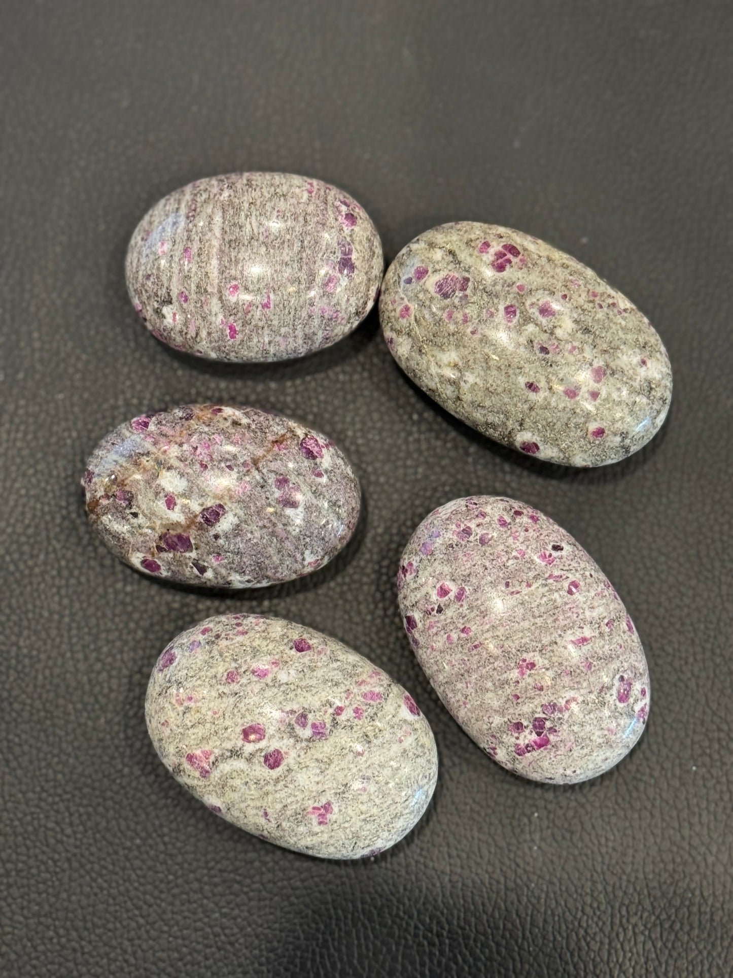 Ruby Feldspar Palm Stones