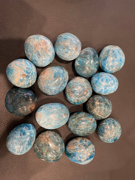 Blue Apatite Palm Stones