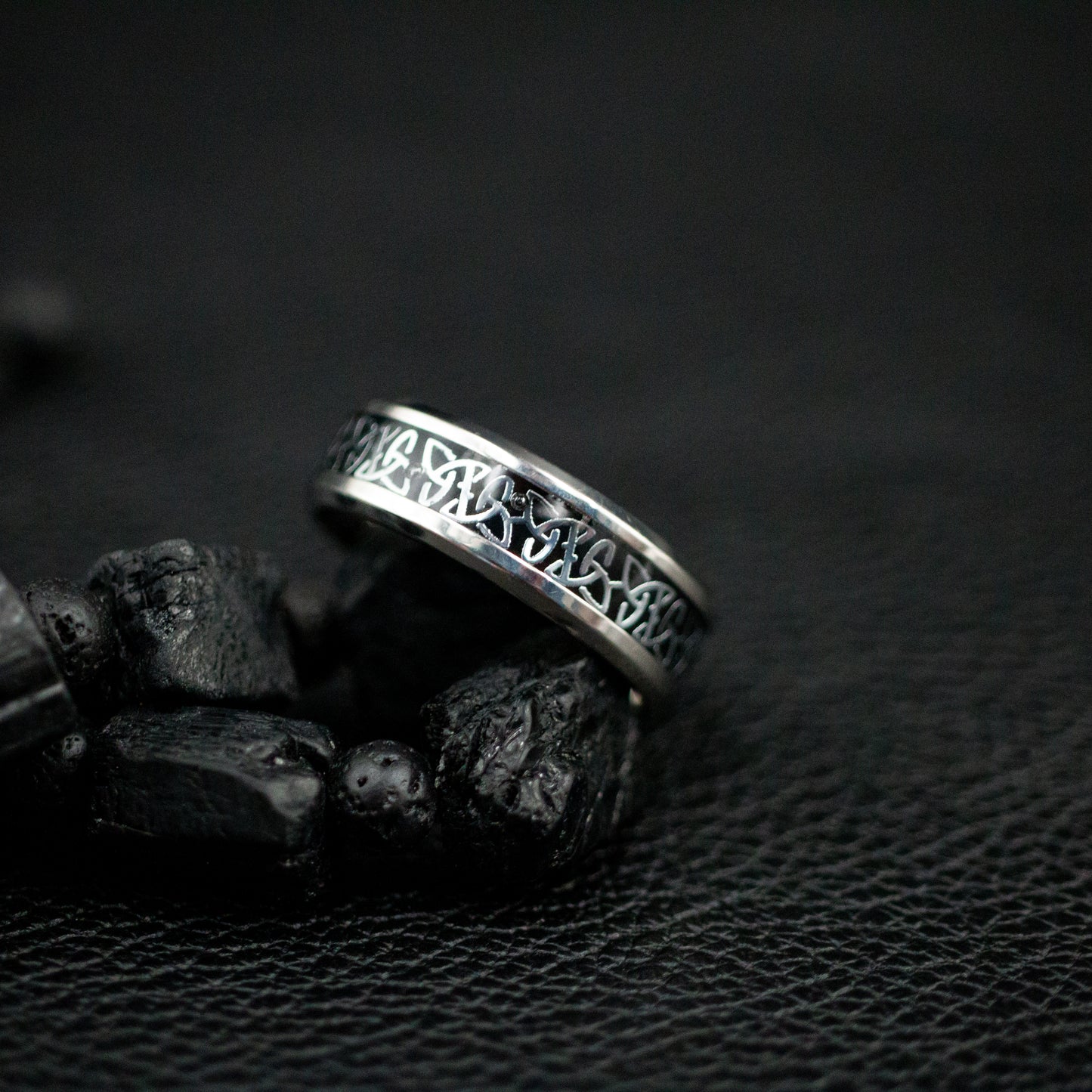 Stainless Celtic Knot Resin Ring