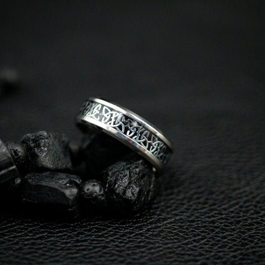 Stainless Celtic Knot Resin Ring