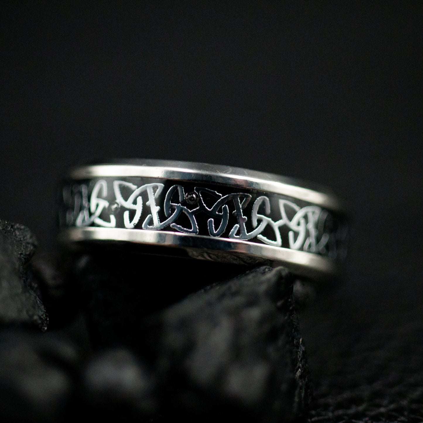 Stainless Celtic Knot Resin Ring