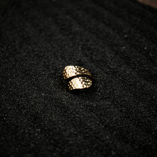 Vintage Spoon Adjustable Ring - Gold Stainless
