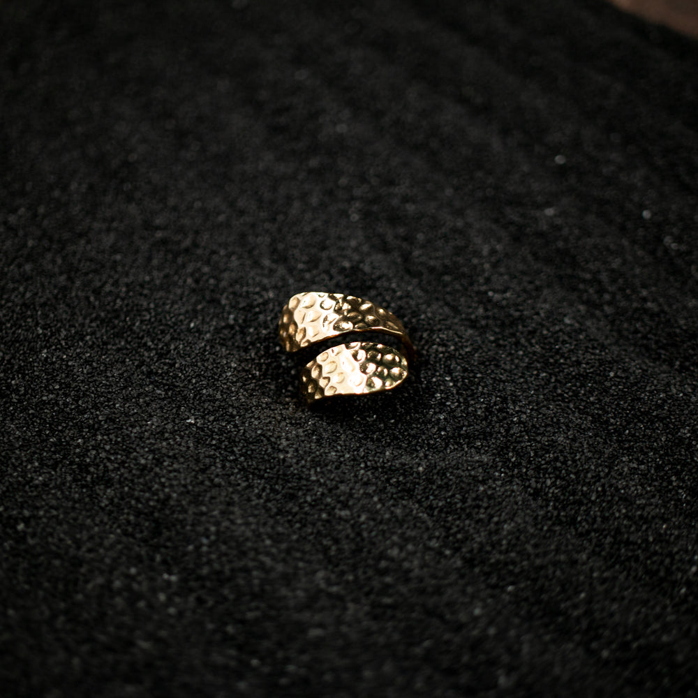 Vintage Spoon Adjustable Ring - Gold Stainless
