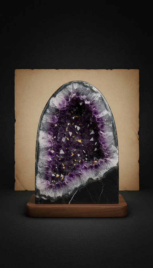 Amethyst Cathedral Geode Display Piece