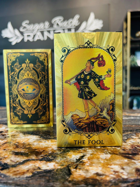 Gold Foil Tarot Cards (Bilingual)