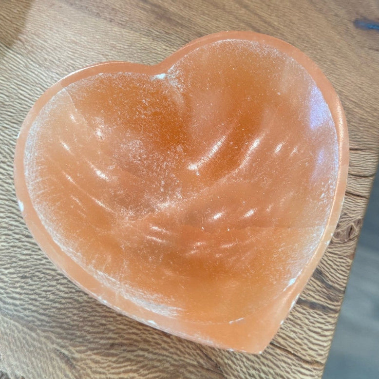 Selenite Heart Bowls