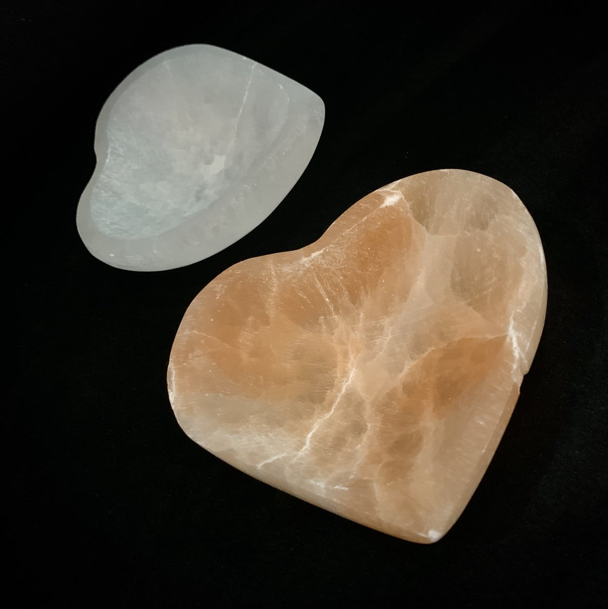 Selenite Heart Bowls